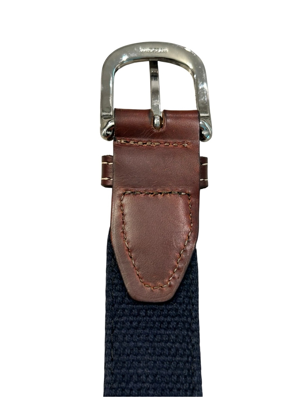 YRI PGA Golf Club Men’s Belt Silver Tone Buckle Leather w Mesh Web 40 Inch Long - Picture 5 of 11